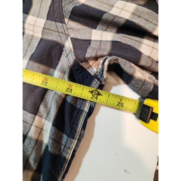 Carhartt Shirt Mens Large Gray Black Plaid Long Sleeve Loose Fit Button Down - Picture 5 of 9